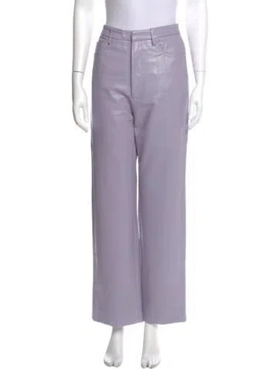 Pre-owned Rotate Birger Christensen Wide Leg Pants In Purple