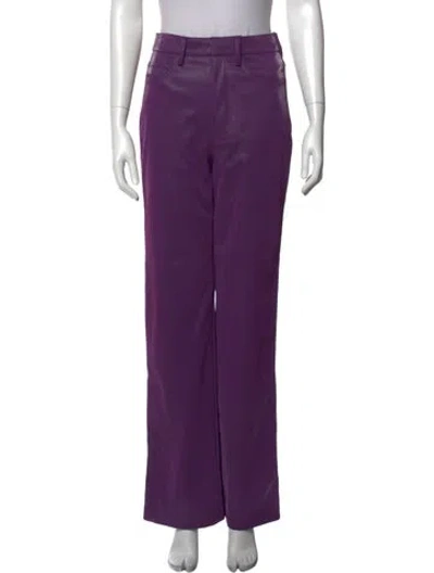 Pre-owned Rotate Birger Christensen Wide Leg Pants In Purple