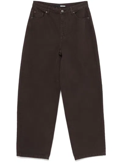 Rotate Birger Christensen Wide-leg Trousers In Brown