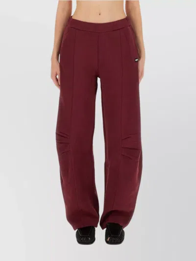 Rotate Birger Christensen Wide Leg Trousers Seam Detailing In Burgundy