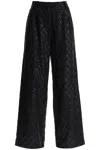 Rotate Birger Christensen Wide Pants With Sequins. In Black (black)