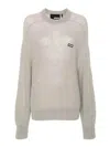 Rotate Birger Christensen Logo-patch Sweater In Grey