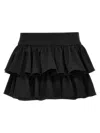 Rotate Birger Christensen High Waistband Ruffle Mini Skirt In Black