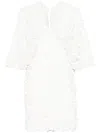 Rotate Birger Christensen Wide Sleeve Mini Dress In White