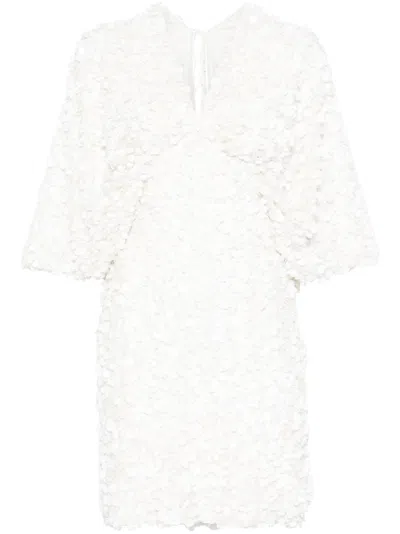Rotate Birger Christensen Wide Sleeve Mini Dress In White