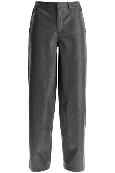 ROTATE BIRGER CHRISTENSEN WIDE WOVEN PATTERNED TROUSERS WITH A