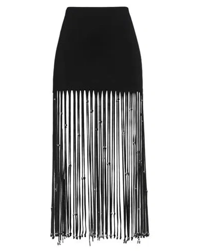 Rotate Birger Christensen Woman Midi Skirt Black Size M Organic Cotton, Modal, Elastane