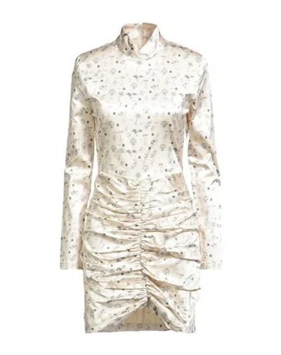 Rotate Birger Christensen Woman Mini Dress Cream Size 8 Polyester In White