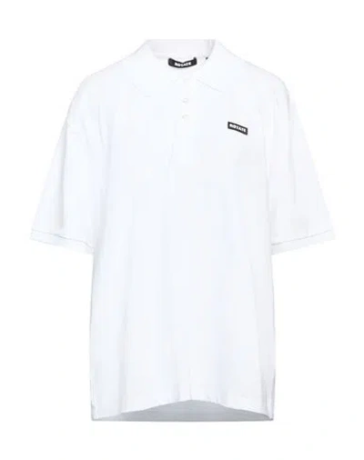 Rotate Birger Christensen Woman Polo Shirt White Size 6 Organic Cotton, Elastane In Multi