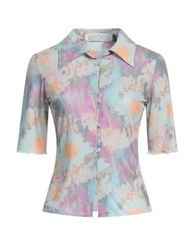Rotate Birger Christensen Woman Shirt Turquoise Size 8 Polyester, Elastane In Blue