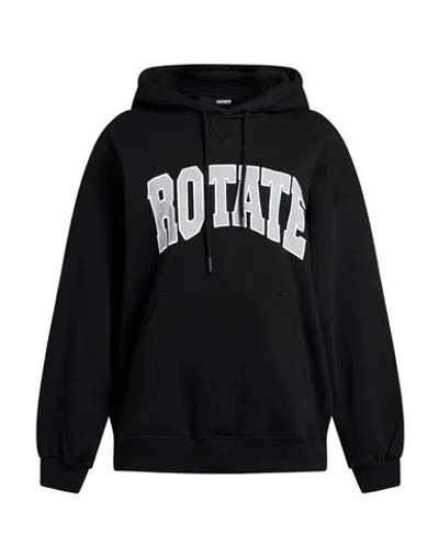 Rotate Birger Christensen Woman Sweatshirt Black Size 4 Cotton