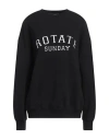 Rotate Birger Christensen Woman Sweatshirt Black Size Xs Organic Cotton In Black