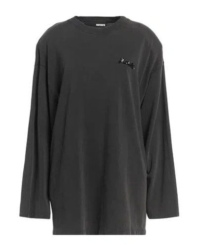 Rotate Birger Christensen Woman Sweatshirt Charcoal Size 8 Organic Cotton