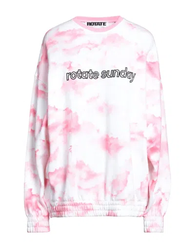 ROTATE BIRGER CHRISTENSEN ROTATE BIRGER CHRISTENSEN WOMAN SWEATSHIRT PINK SIZE S ORGANIC COTTON