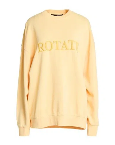 Rotate Birger Christensen Woman Sweatshirt Yellow Size 4 Organic Cotton