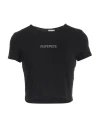 Rotate Birger Christensen Woman T-shirt Black Size 8 Organic Cotton, Modal, Elastane