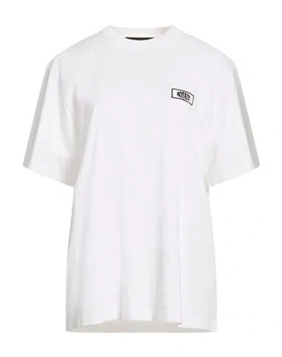 Rotate Birger Christensen Woman T-shirt White Size L Organic Cotton