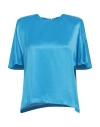Rotate Birger Christensen Woman Top Azure Size 6 Viscose In Blue