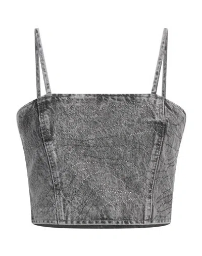 ROTATE BIRGER CHRISTENSEN ROTATE BIRGER CHRISTENSEN WOMAN TOP GREY SIZE 6 COTTON