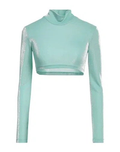 Rotate Birger Christensen Woman Top Light Green Size 2 Polyamide, Polyester In Blue