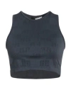 Rotate Birger Christensen Woman Top Slate Blue Size M/l Recycled Polyacrylic, Elastane In Blue