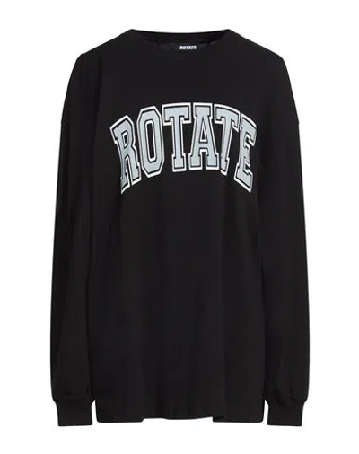 Rotate Birger Christensen Woman T-shirt Black Size L Organic Cotton
