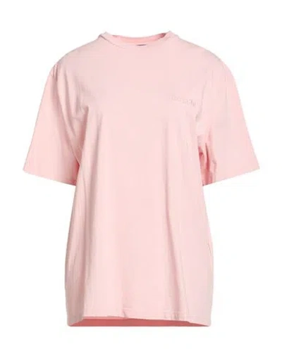 Rotate Birger Christensen Woman T-shirt Light Pink Size S Organic Cotton