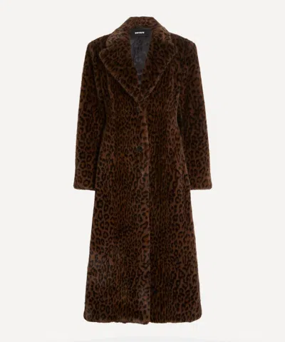 Rotate Birger Christensen Women's Faux Fur Coat In Animal Print