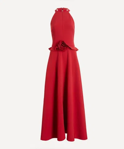 Rotate Birger Christensen Women's Flower Detail Dress In Red
