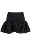 Rotate Birger Christensen Rotate High-waisted Mini Skirt In Textured Jacquard In Black
