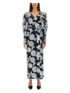Rotate Birger Christensen Rotate Birgerchristensen Long Floral Dress In Black