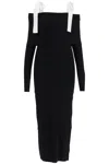 Rotate Birger Christensen Maxi Off-shoulder Dress With Long In Black