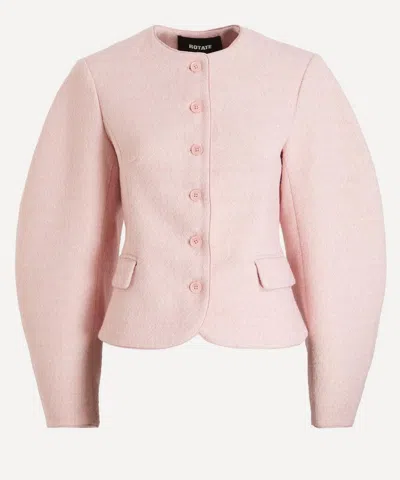 Rotate Birger Christensen Women's Pink Cocoon Sleeve Jacket