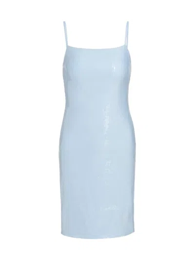 Rotate Birger Christensen Sequin-embellished Slip Dress In Blue