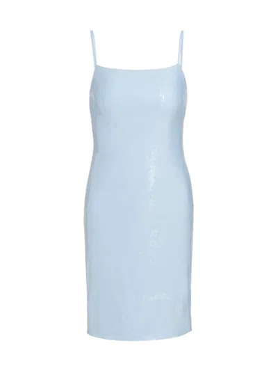 Rotate Birger Christensen Sequin-embellished Slip Dress In Skyway