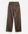 Rotate Birger Christensen Women's Wide Leg 5 Pocket Trousers In Brown