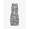Rotate Birger Christensen Zebra-print Sequin Embellished Dress In Zebra