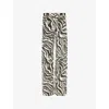 Rotate Birger Christensen Zebra-print Organic Denim High-rise Straight-leg Jeans In Zebra