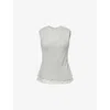 Rotate Birger Christensen Womens Mirage Gray Riniva Sleeveless Woven Top In Gray