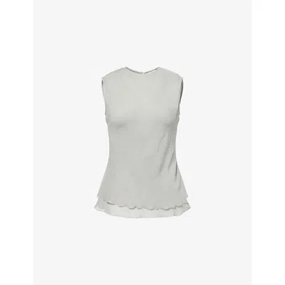 Rotate Birger Christensen Womens Mirage Gray Riniva Sleeveless Woven Top