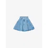 Rotate Birger Christensen Womens Flared Denim Mini Skirt Vintage Blue In Blue