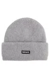 Rotate Birger Christensen Logo-patch Beanie Hat In Gray