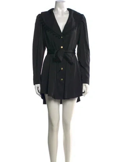 Pre-owned Rotate Birger Christensen Wool Mini Dress In Black