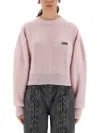 Rotate Birger Christensen Rotate Birgerchristensen Wool Puff Sweater In Pink