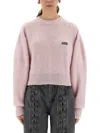 Rotate Birger Christensen Rotate Birgerchristensen Wool Puff Sweater In Pink