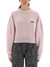 Rotate Birger Christensen Rotate Birgerchristensen Wool Puff Sweater In Pink