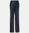 Rotate Birger Christensen Straight Braided Trousers In Blue
