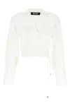 Rotate Birger Christensen Rotate Birgerchristensen Wraparound Shirt Top In White