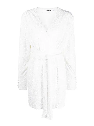 Rotate Birger Christensen Wrap Dress In White