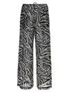 Rotate Birger Christensen Blackwhite Printed Trousers In White/black